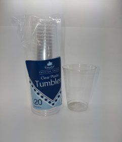 (image for) ESS CLEAR PLASTIC TUMBLERS 20S - 8OZ