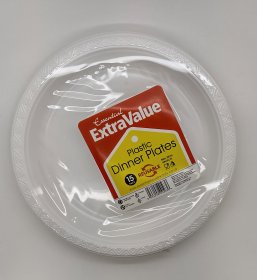 (image for) ESS PLASTIC PLATE WHITE 15S - 22CM