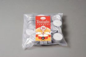 (image for) ESS TEALIGHT CANDLES WHITE 20S - 20S4HR