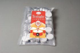 (image for) ESS TEALIGHT CANDLES WHITE 50S - 4HR