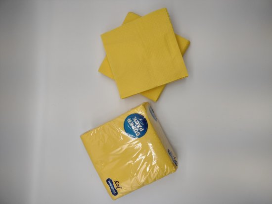 (image for) PALOMA NAPKIN YELLOW 1PLY - 100S