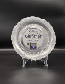 (image for) ESS DINNER PLATE GLIM/SILV 9" - 10S