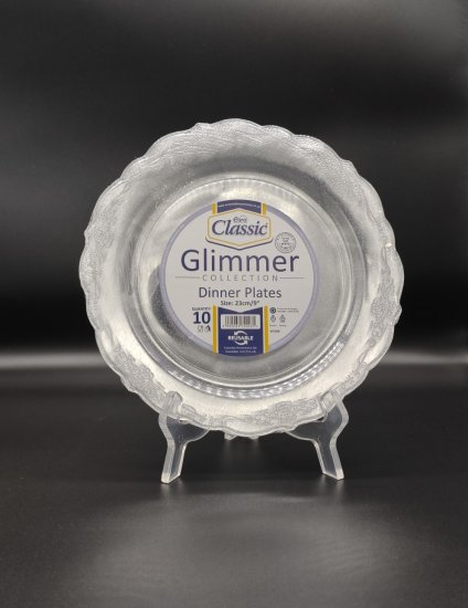 (image for) ESS DINNER PLATE GLIM/SILV 9\" - 10S