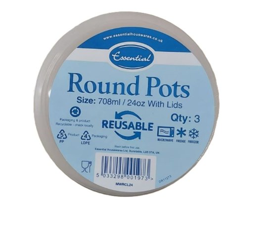 (image for) ESSENTIAL PLAST ROUND POT 3S - 708ML