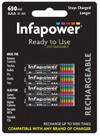 (image for) I/POWER RECHARGE AAA BATTERY - 650mAh