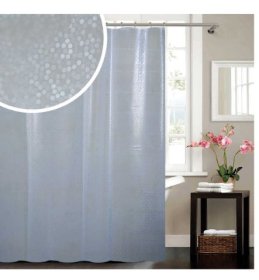 (image for) SHOWER CURTAIN+HOOKS DOTTY - 180CM