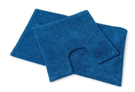 (image for) PREMIER BATH MAT R/BLUE 2PIECE - 50X80