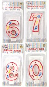 (image for) HURRAH BIRTHDAY CANDLE '0-9' - STD