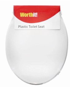 (image for) TOILET SEAT PLASTIC- WHITE - STD