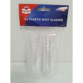(image for) SHOT GLASSES PLASTIC CLEAR 30S - 1OZ