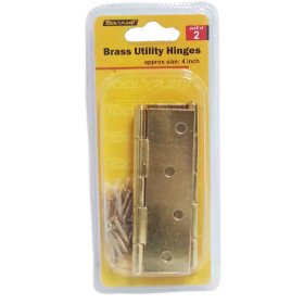 (image for) TOOLXPERT UTILITY HINGES BRASS - 2PKX4"