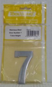 (image for) S/STEEL DOOR NUMBER '7' - 7.5CM