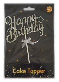 (image for) CAKE TOPPER HAPPY B/DAY ASST - STD