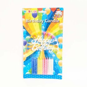 (image for) HURRAH BIRTHDAY CANDLE ASST - 12S