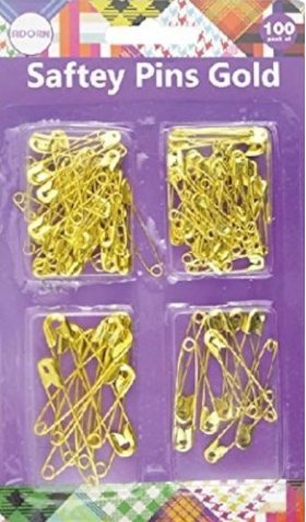 (image for) SAFETY PINS GOLD 100S - STD