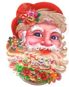 (image for) XMAS SANTA WINDOW STICKER 3D - 34X44