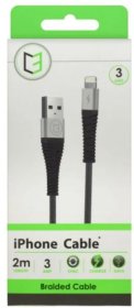 (image for) C3 USB CABLE IPHONE BRAIDED - 2M