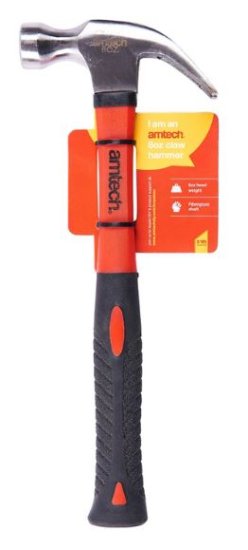 (image for) AMTECH CLAW HAMMER-FIB/GLA SHF - 8OZ