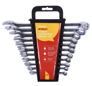 (image for) AMTECH COMBINATION SPANNER SET WITH STRORAGE RACK-11PC