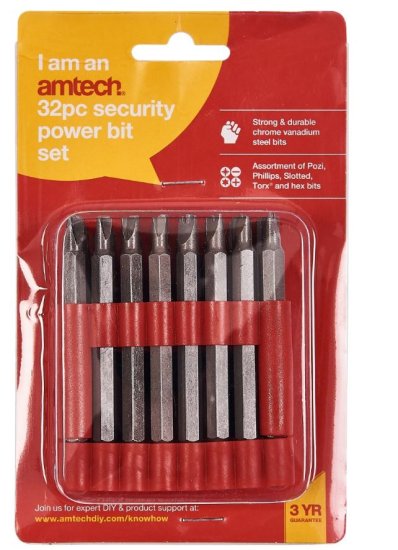 (image for) AMTECH SECURITY POWER BIT SET - 32S