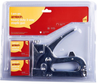 (image for) AMTECH HEAVY DUTY 3-WAY STAPLE GUN WITH 2 STAPLES