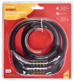 (image for) AMTECH LED CABLE LOCK COMBINAT - 4DIGI