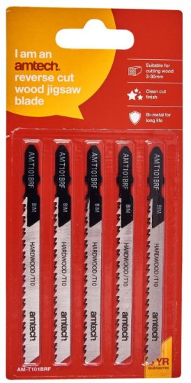 (image for) AMTECH JIGSAW BLADE SET REVERS - 101BRF