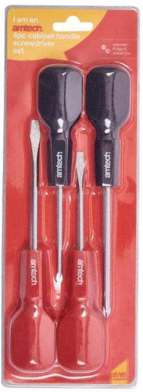 (image for) AMTECH CABINET HANDLE SCREDRIVER SET -4S
