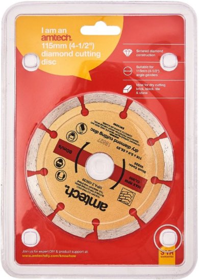 (image for) AMTECH DIAMOND CUTTING DISC - 115MM