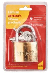(image for) AMTECH SHACKLE PADLOCK - 50MM