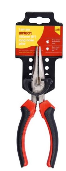 (image for) AMTECH PRO LONG NOSE PLIERS -6\"\"