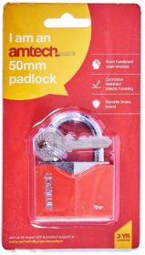 (image for) AMTECH PADLOCK RED 50MM - 50MM