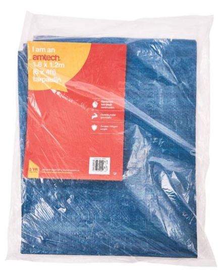 (image for) AMTECH TARPAULIN 6'X4' BLUE