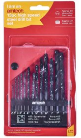 (image for) AMTECH HSS DRILL BIT SET STEEL - 13S