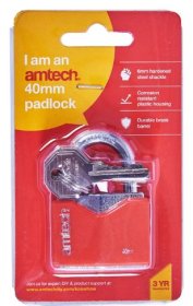 (image for) AMTECH PADLOCK RED 40MM - 40MM