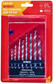 (image for) AMTECH MASONRY DRILL BIT SET - 8S