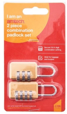 (image for) AMTECH PADLOCK 3/4 DIGI COMBIN