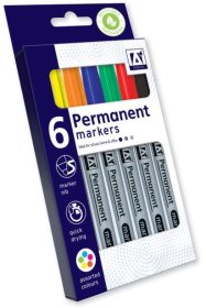 (image for) ANKER PERMANENT MARKERS ASST - 6S