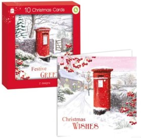 (image for) XMAS CARDS POSTBOX SQUARE - 10S