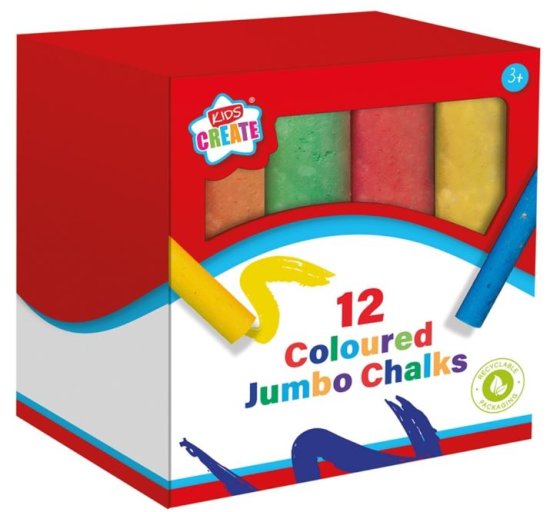 (image for) JUMBO CHALKS COLOURED - 12S