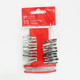 (image for) XMAS CARD HOLDER PEGS +STRING - 18S