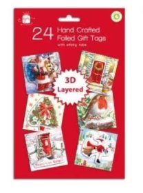 (image for) XMAS GIFT TAGS HANDCRAFT 3D - 24S