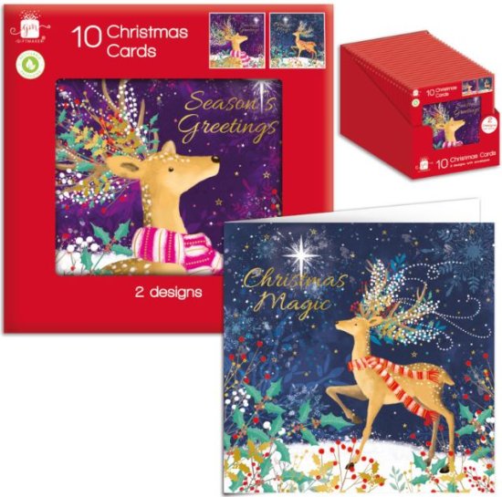 (image for) XMAS CARDS DEER SQUARE - 10S