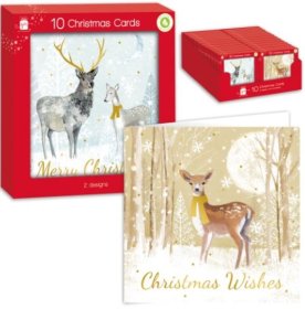 (image for) XMAS CARDS DEER SQUARE - 10S