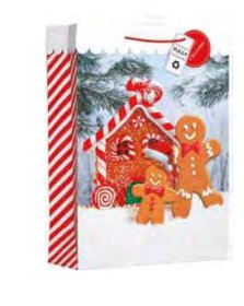 (image for) XMAS GIFT BAG GINGERBREAD MAN - LARGE