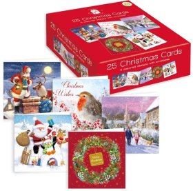 (image for) XMAS CARDS BUMPER BOX 5ASST - 25S