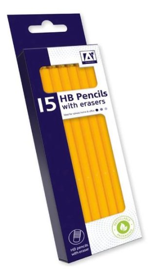 (image for) ANKER HB PENCILS + ERASERS - 15S