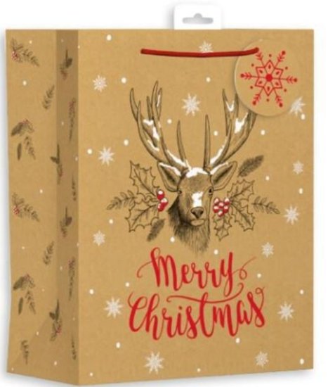 (image for) XMAS KRAFT BAG CHRISTMAS - LARGE