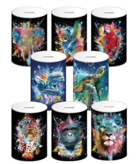 (image for) MONEY TIN ANIMAL ASSORTED MOKI - STD