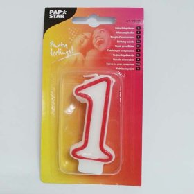 (image for) PAPSTAR B/DAY CANDLE '1 - 7.3CM